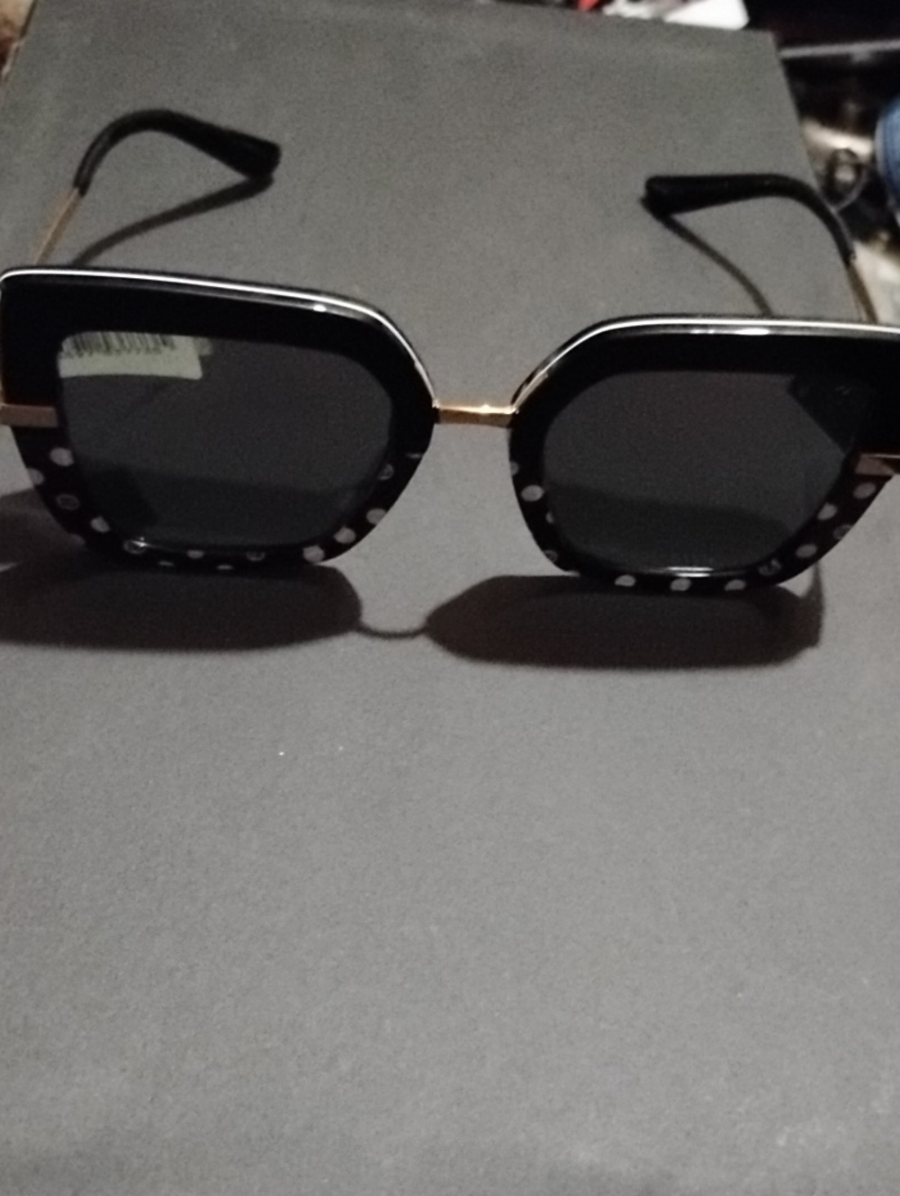 Black Polka Dot Square Sunglasses - Women Accessories